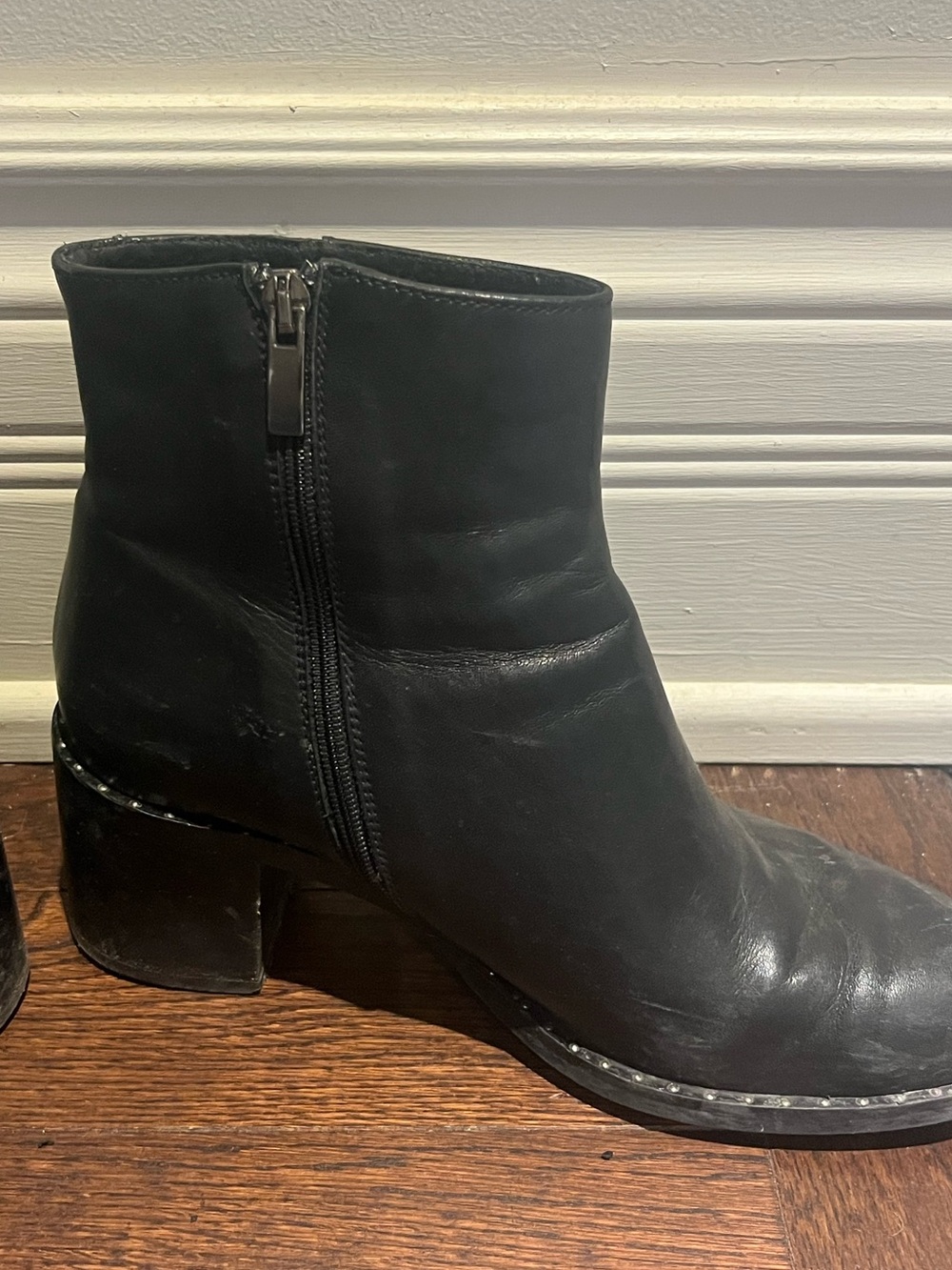 Vero Moda Black Women's Leather Ankle Boots - Picture 5 of 11